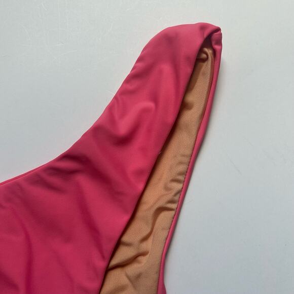 5/$25 J. Crew Curved-Waist Cheeky Bikini Bottoms Pink M Medium New - Picture 2 of 4